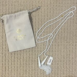 Kendra Scott Phara 50" Lariat Tassel Necklace in Matte White